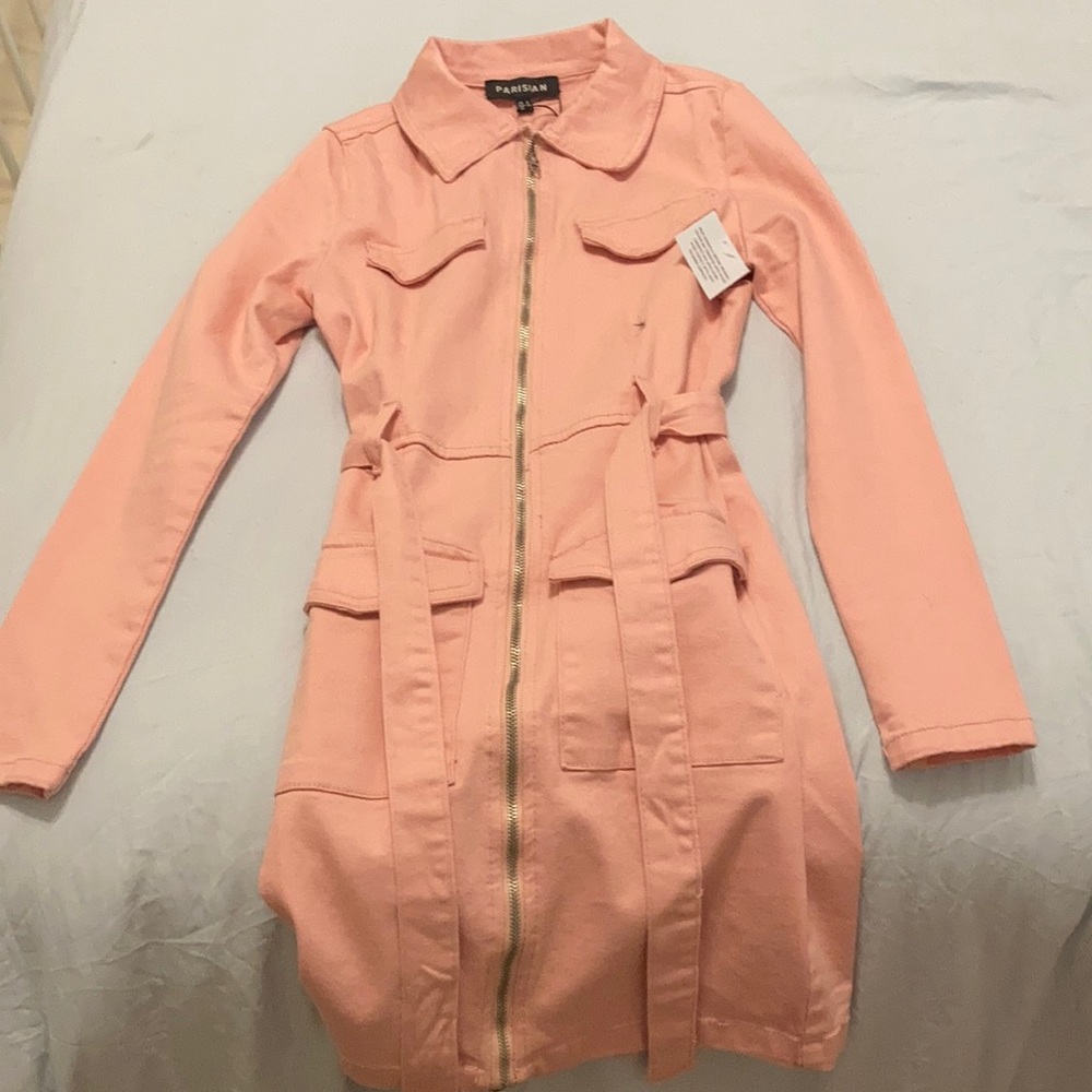 Pink jean dress